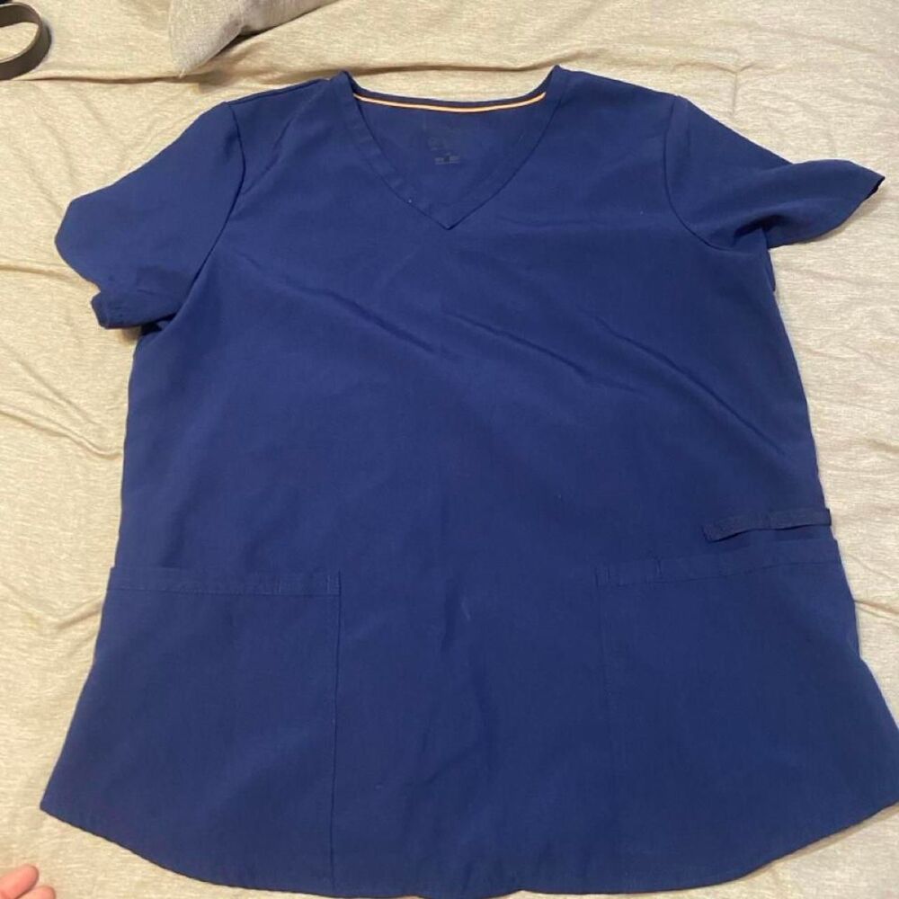Navy blue scrub top